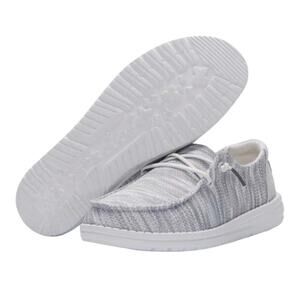 Hey Dude Wendy Sox Slip On Shoes Glacier Gray Womens 5 Terry Cloth Boat Shoes